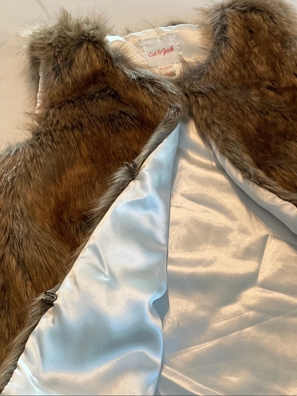 Cat & Jack Faux Fur Vest in Brown